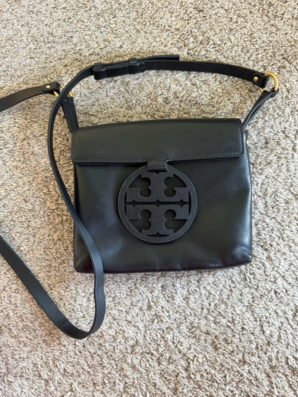 Tory Burch Miller Flap Crossbody in Black